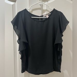 Black blouse with cute side details